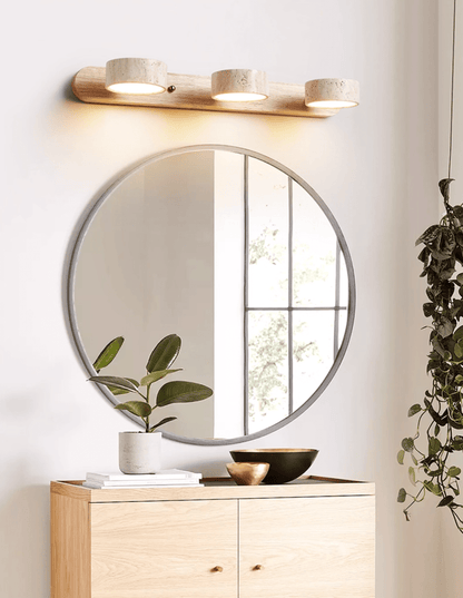 Contemporary Stone Round LED Wall Light Fixture
