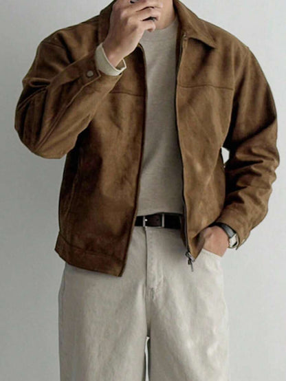 Tan Leather Look Faux Fur Coat - OutfitLondon