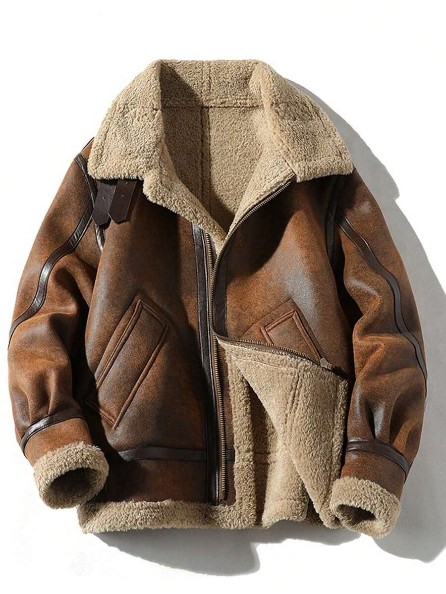 Leather Biker Jacket Tan