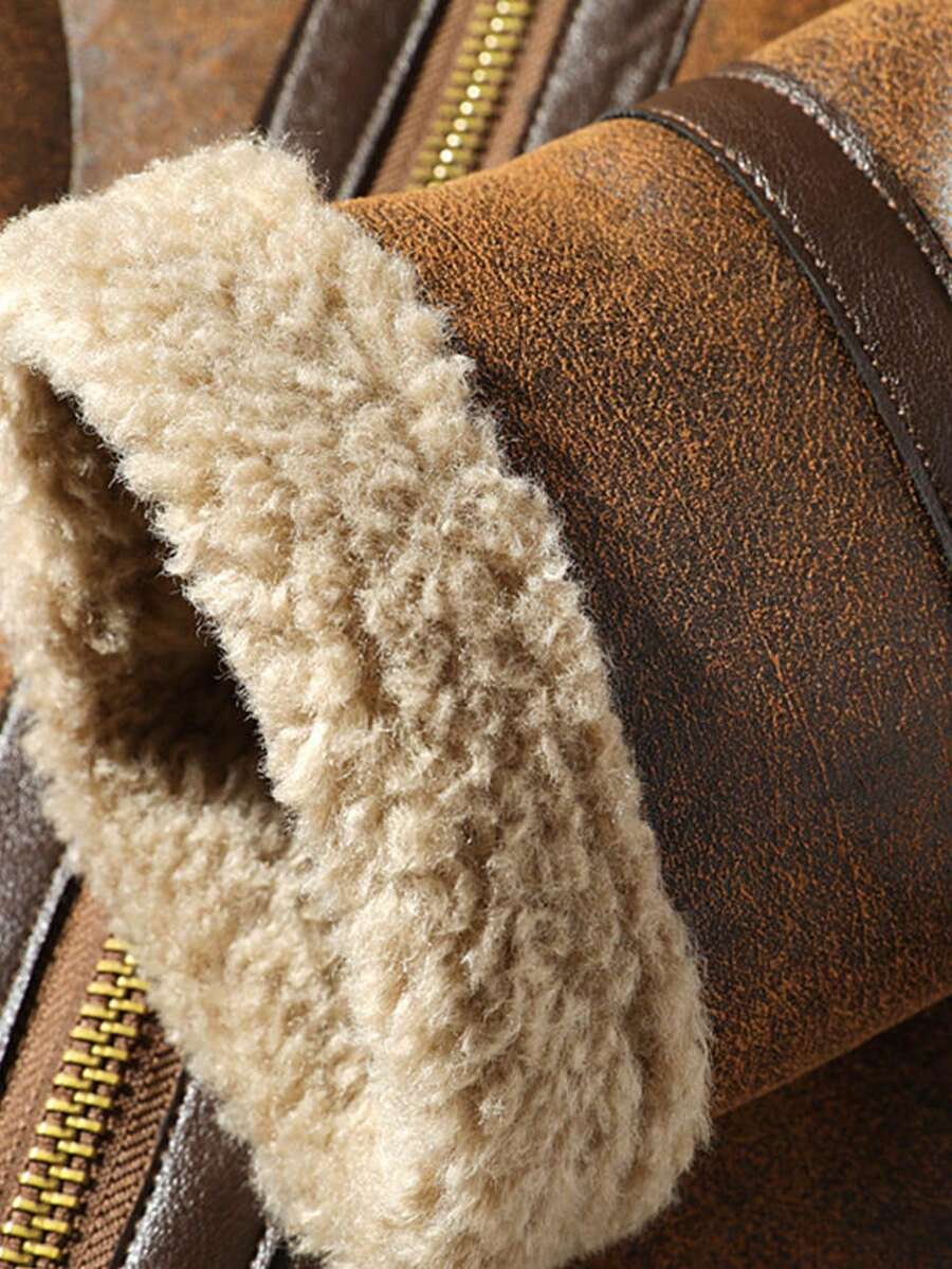 Leather Biker Jacket Tan