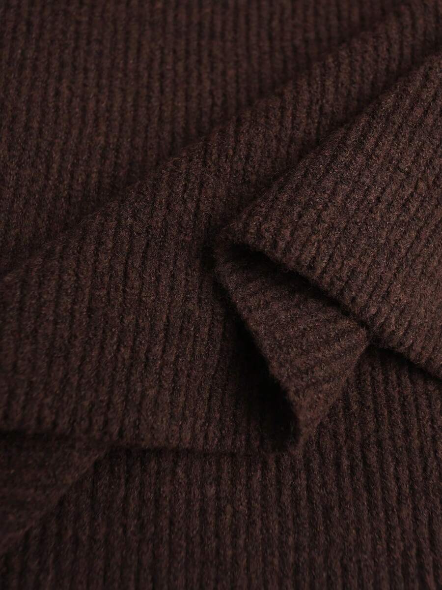 Relaxed Beige Wool Sweater Cardigan