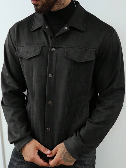 Relaxed Fit Fleece Coat Brown