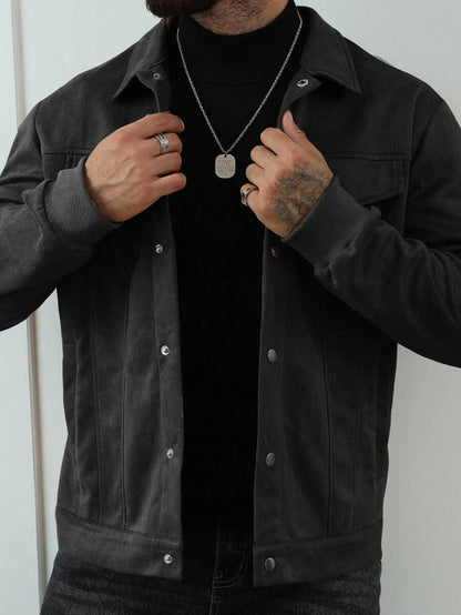 Relaxed Fit Fleece Coat Brown