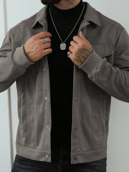 Relaxed Fit Fleece Coat Brown
