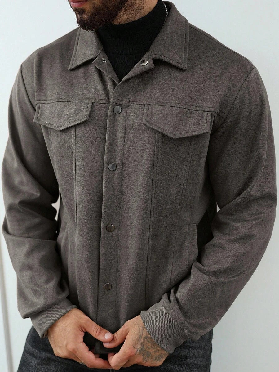 Relaxed Fit Fleece Coat Brown