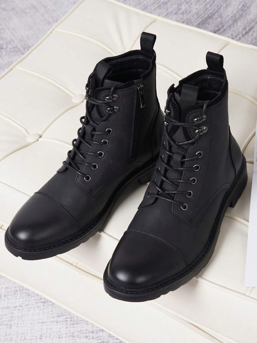 Supportive Ankle Boots with Side Zip Closure - OutfitLondon