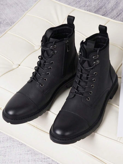 Supportive Ankle Boots with Side Zip Closure - OutfitLondon