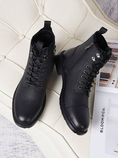 Supportive Ankle Boots with Side Zip Closure