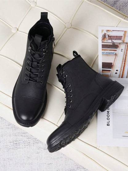 Supportive Ankle Boots with Side Zip Closure