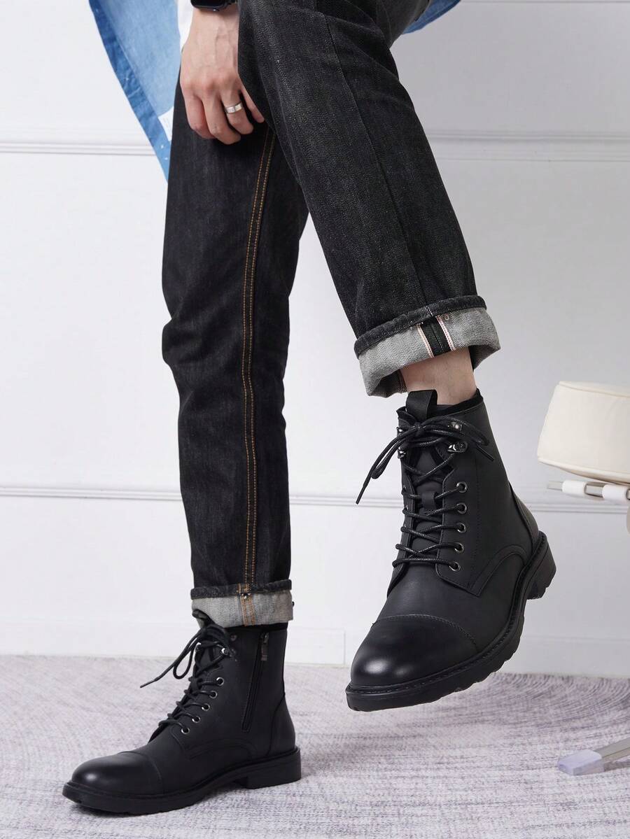 Supportive Ankle Boots with Side Zip Closure