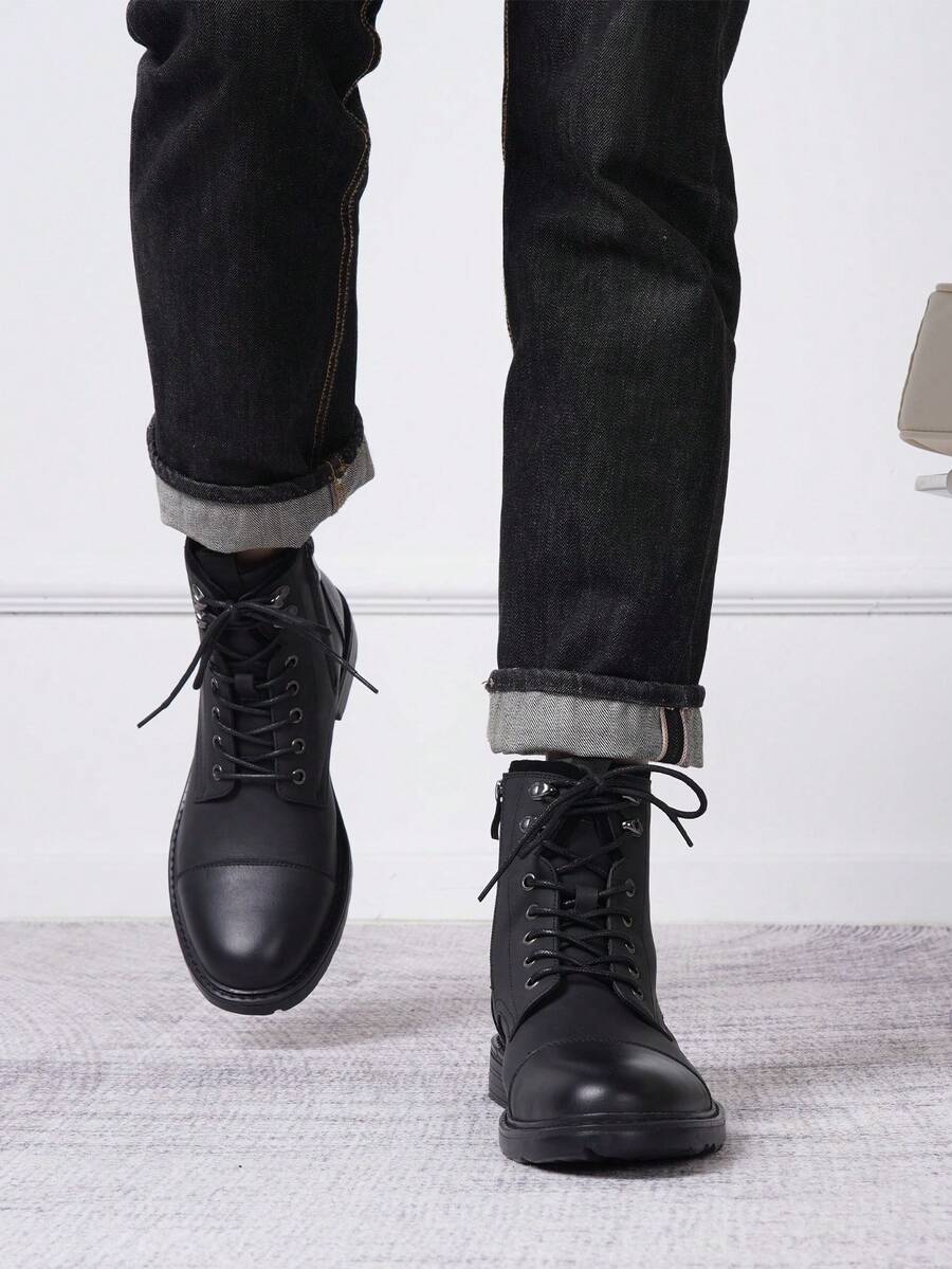 Supportive Ankle Boots with Side Zip Closure
