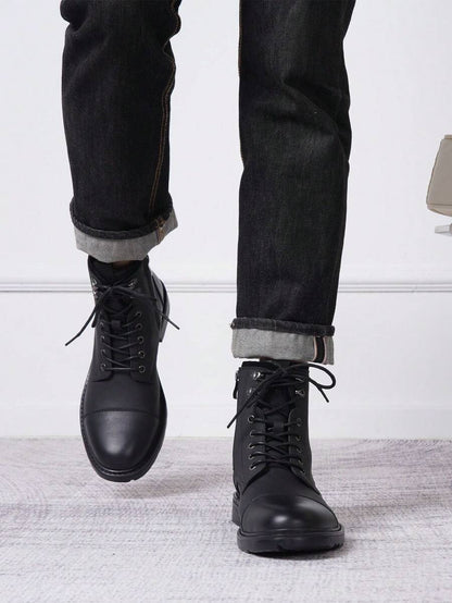 Supportive Ankle Boots with Side Zip Closure