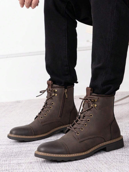 Supportive Ankle Boots with Side Zip Closure