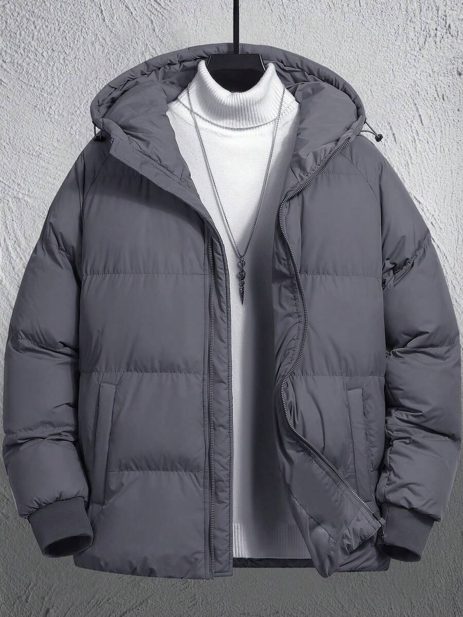 Comfortable Insulated Khaki Coat