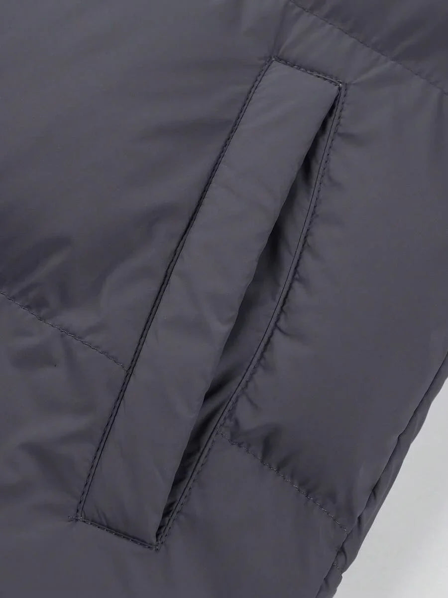 Comfortable Insulated Khaki Coat