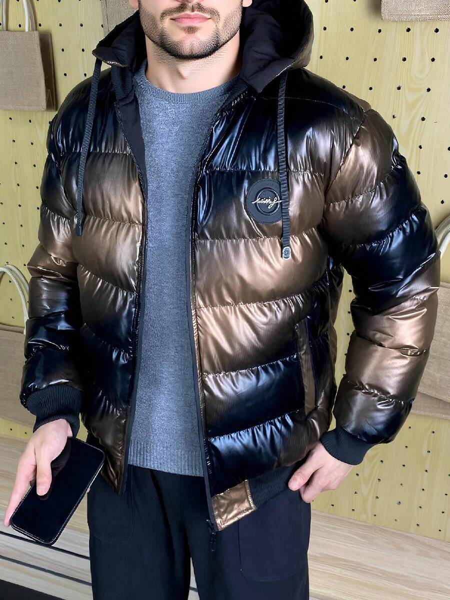 Thick Insulated Parka Jacket Blue
