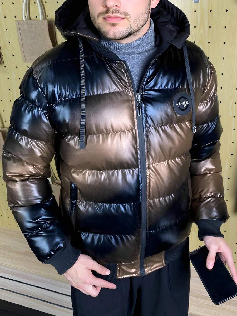 Thick Insulated Parka Jacket Blue
