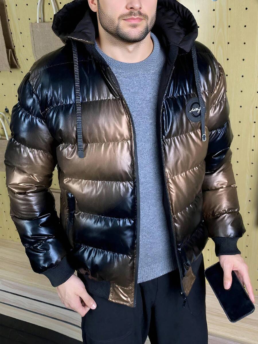 Thick Insulated Parka Jacket Blue