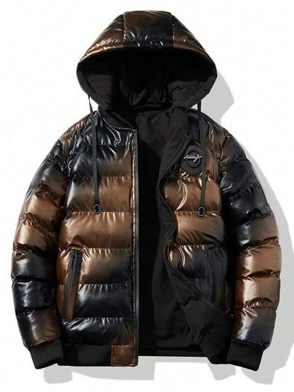 Thick Insulated Parka Jacket Blue