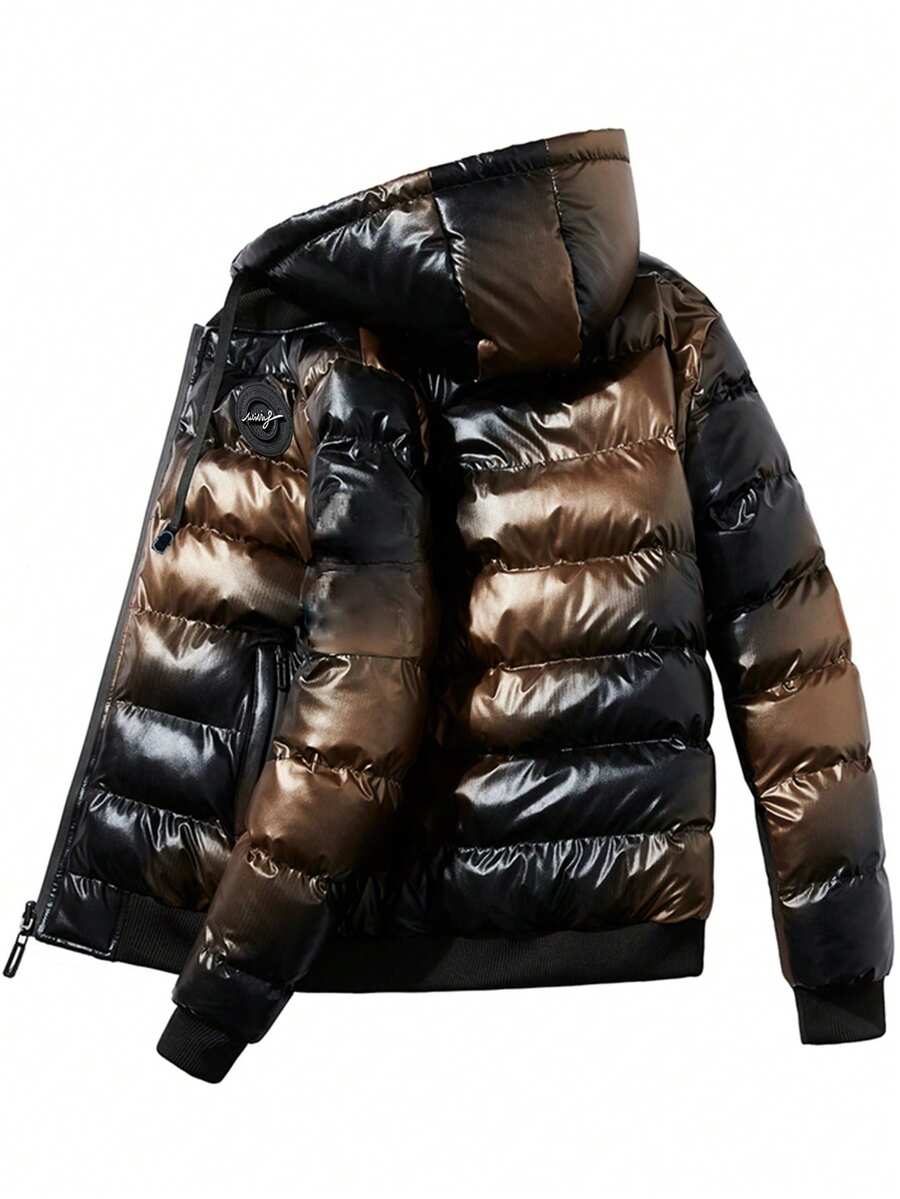 Thick Insulated Parka Jacket Blue