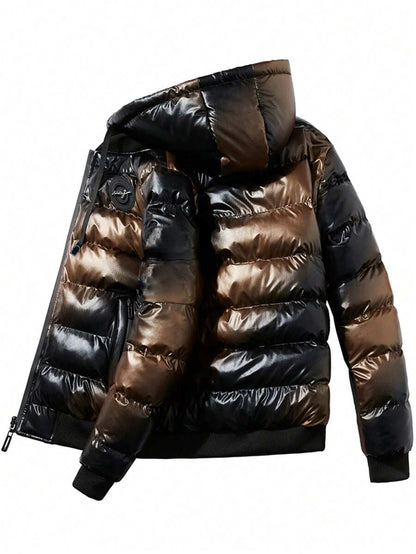 Thick Insulated Parka Jacket Blue