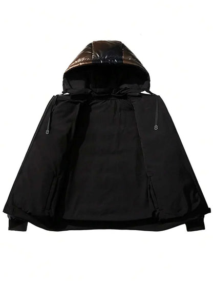 Thick Insulated Parka Jacket Blue