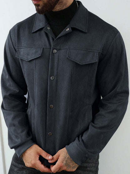 Relaxed Fit Fleece Coat Brown