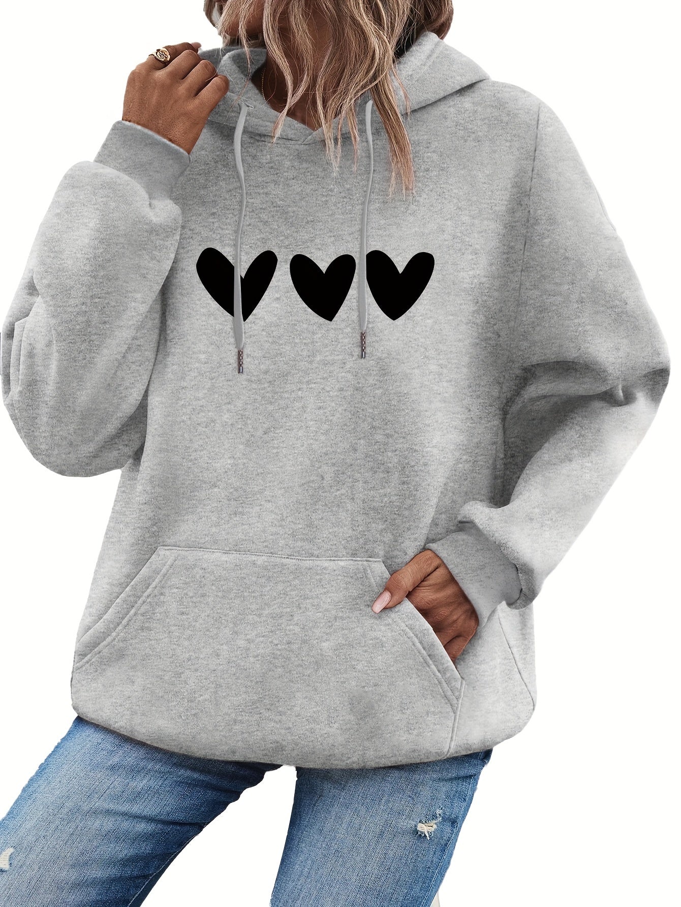 Soft Relaxed Fit Women's Hoodie with Cute Pocket Design