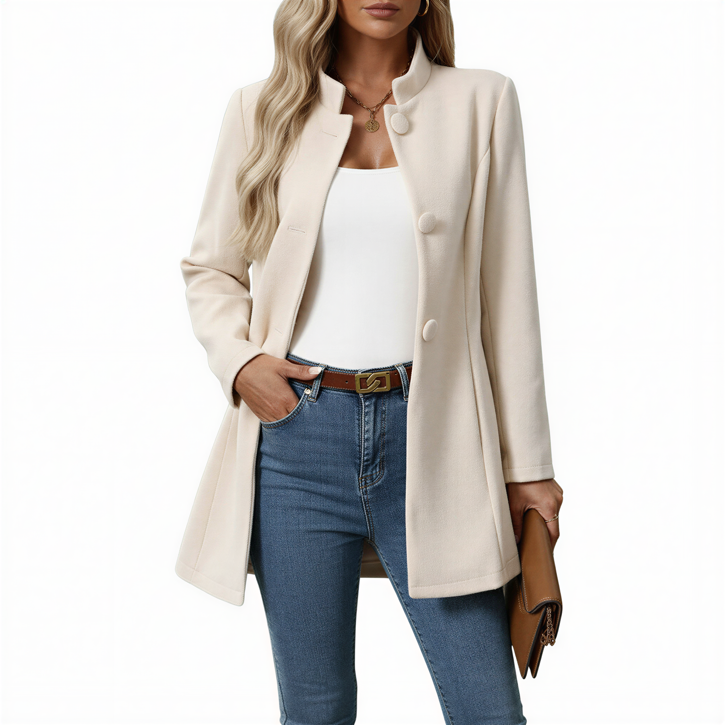 Timeless Fit Ladies' Belted Trench Coat