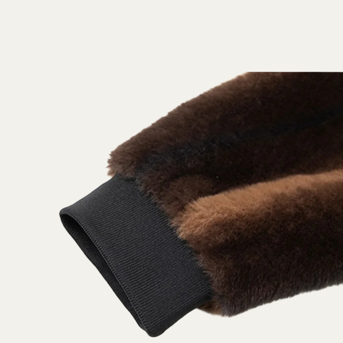 Warm Men's Faux Fur Fleece Zip Jacket