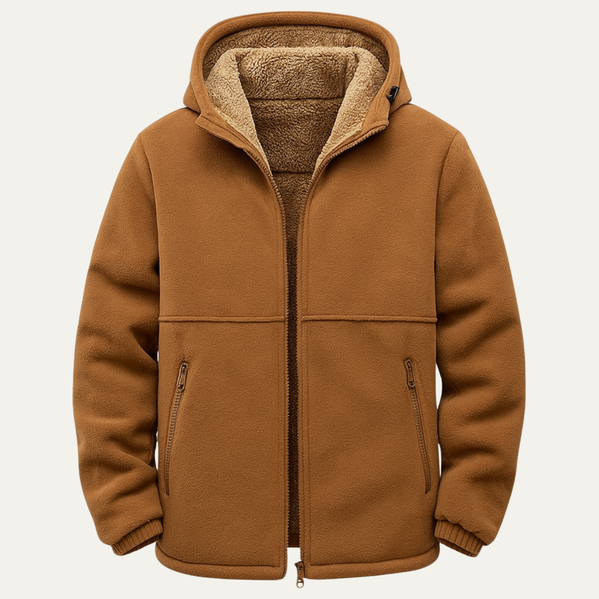 Warm Men's Full Zip Fleece Hoodie Jacket