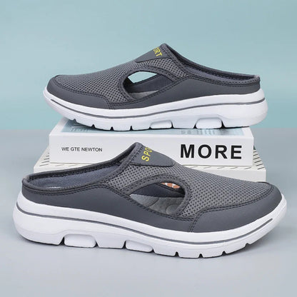 Summer Comfortable Trendy Hollow Mesh Half Slippers (Unisex)