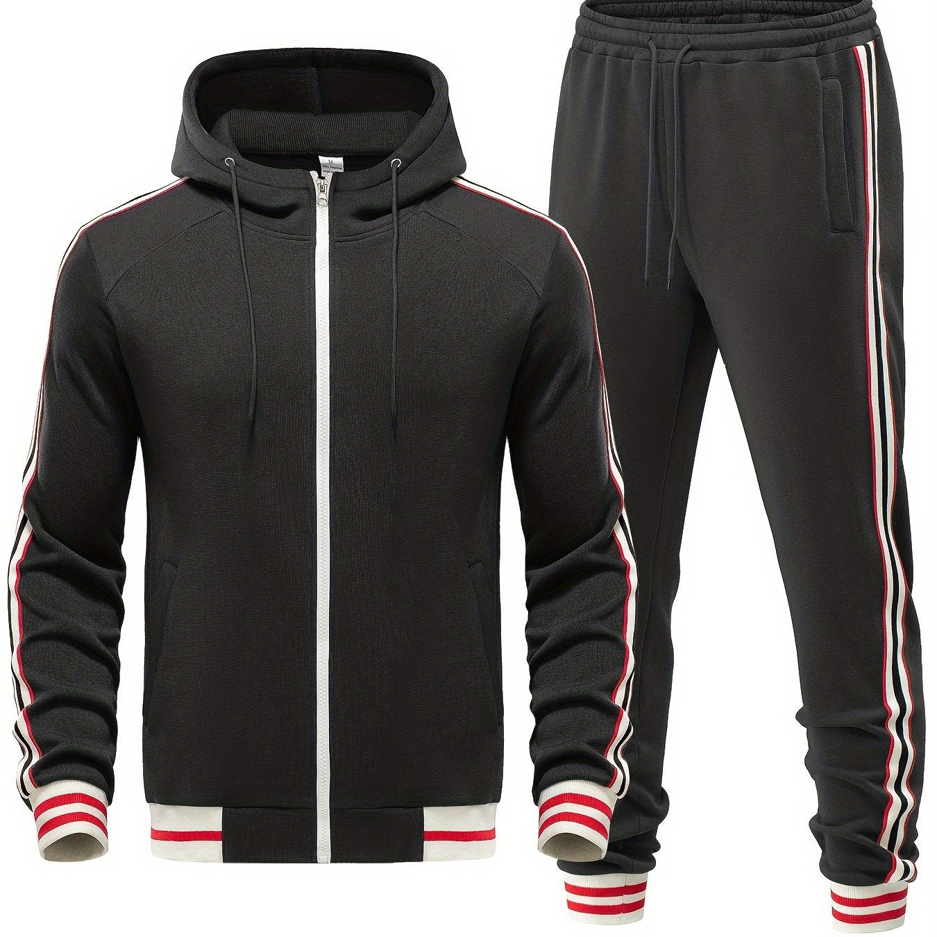 Sporty 2-Piece Hoodie Tracksuit Set for Men