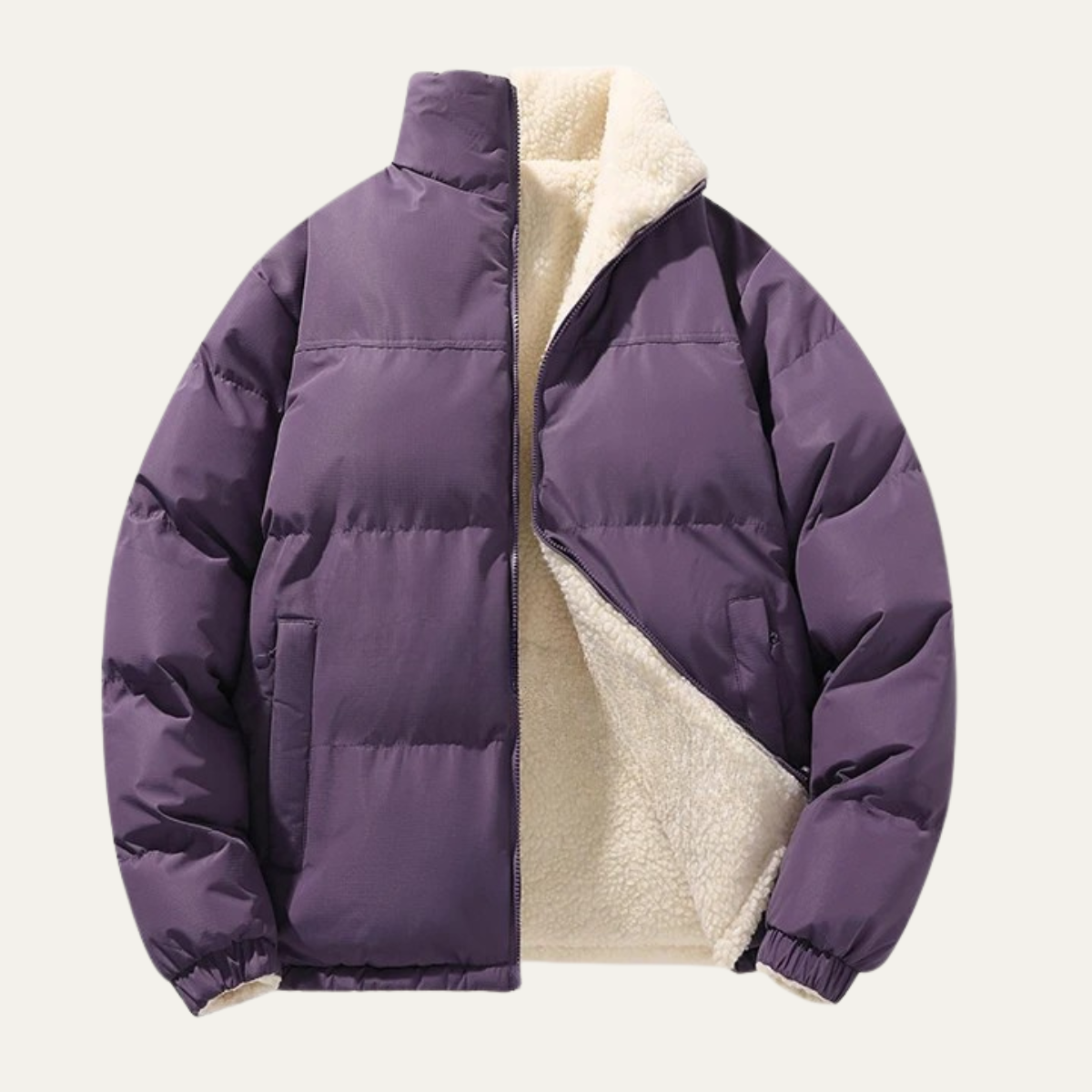 Thermal Reversible Mens Puffer Jacket Coat - OutfitLondon