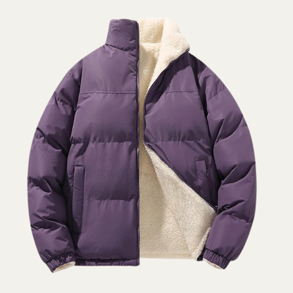 Thermal Reversible Mens Puffer Jacket Coat - OutfitLondon