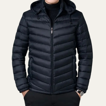 Slim Fit Men's Water Resistant Quilted Puffer Coat