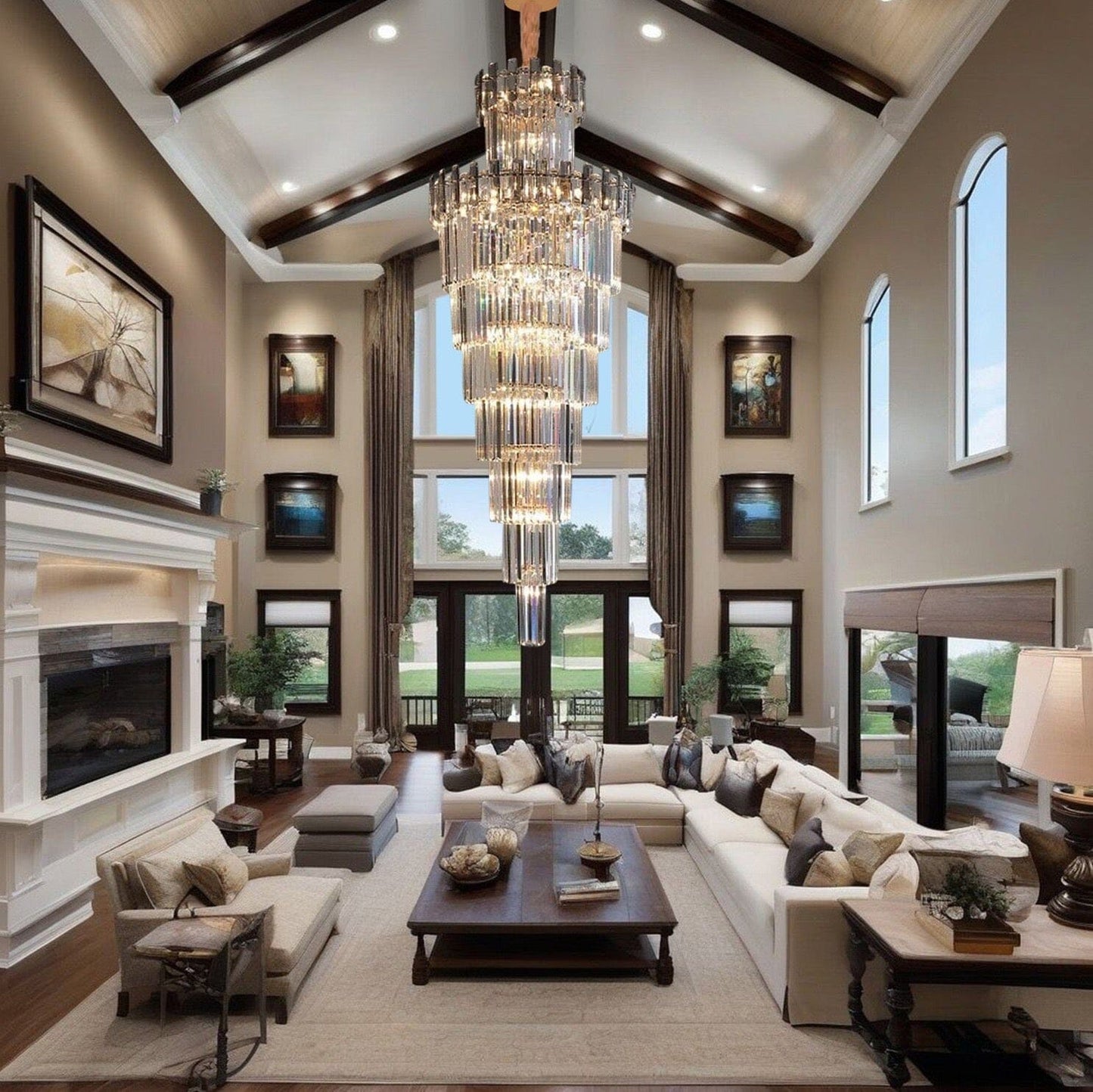 Beautiful Sparkling Crystal Ceiling Light - OutfitLondon