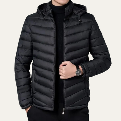 Slim Fit Men's Water Resistant Quilted Puffer Coat