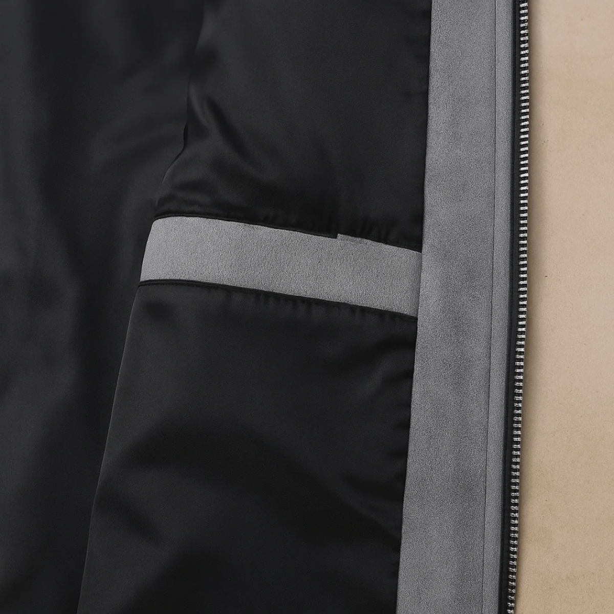 Men's Faux Leather Zip Up Jacket