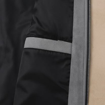 Men's Faux Leather Zip Up Jacket