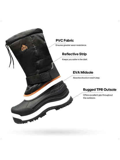 Men's High Insulated Snow Boots with Strap and Laces