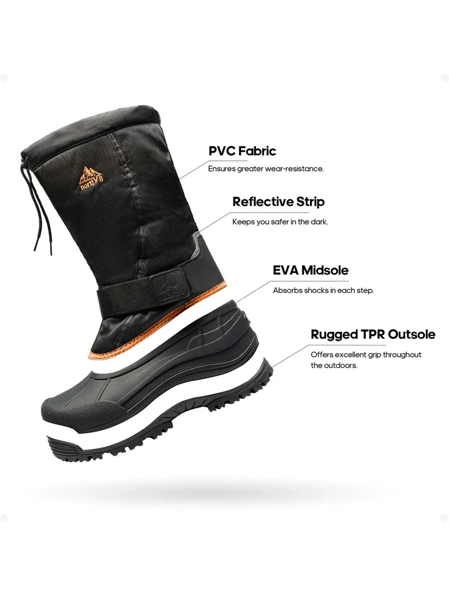 Insulated Snow Boots for Women Black
