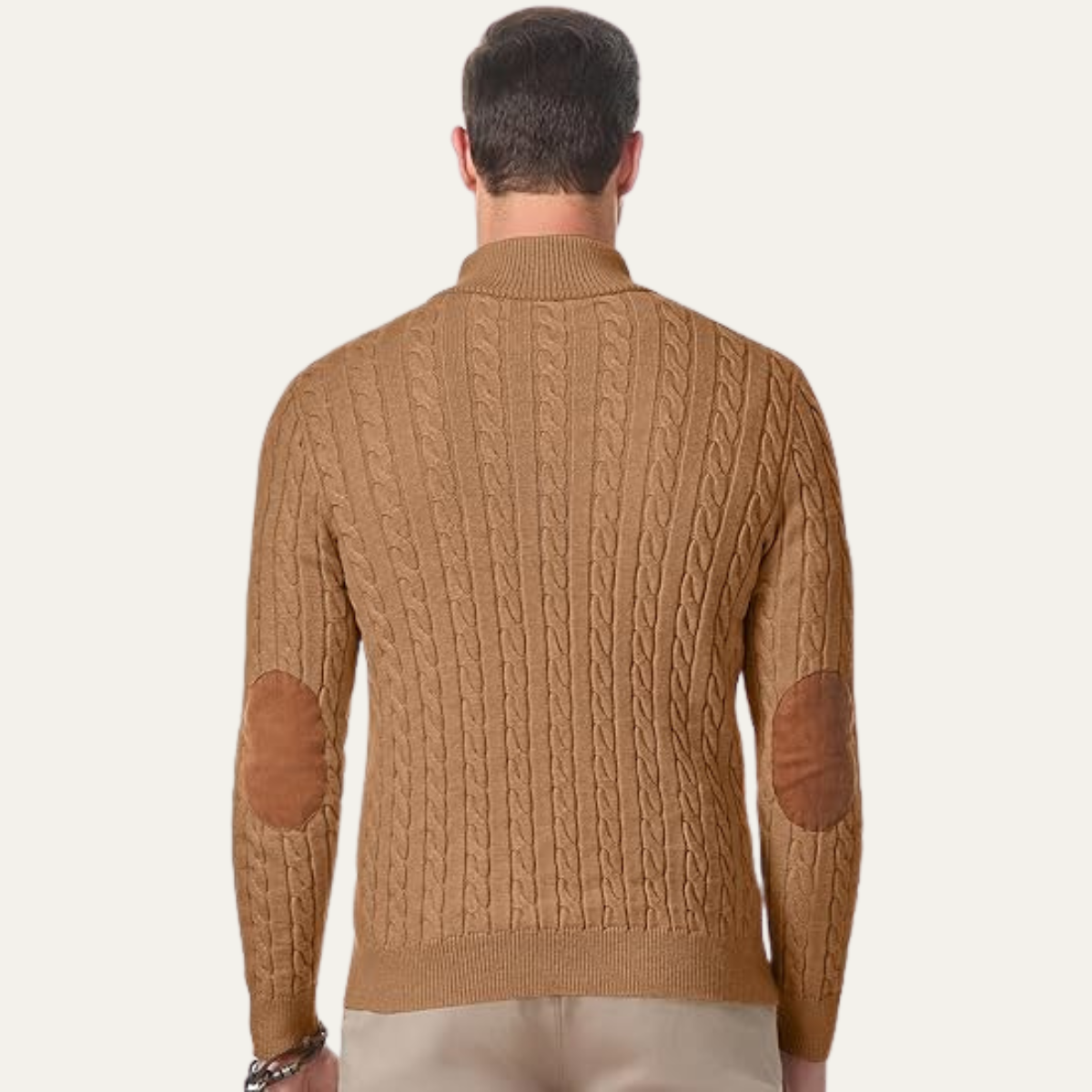 Classic Men's Cable Crew Neck Sweater