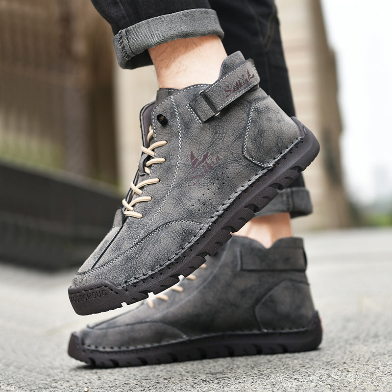 Authentic Brown Leather Ankle Boots