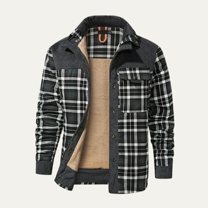 Warm Mens Fleece Hooded Jacket with Thick Lining