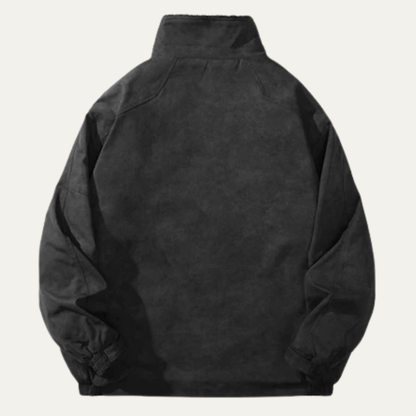 Luxury Mens Suede Inside Fleece Bomber Jacket