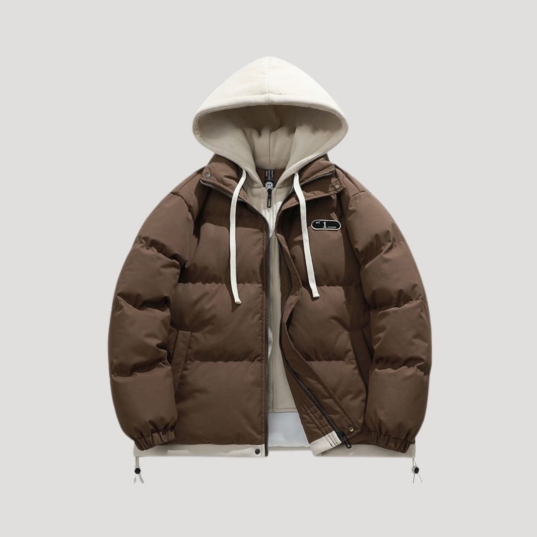Warm Puffer Quilted Hooded Winter Coat