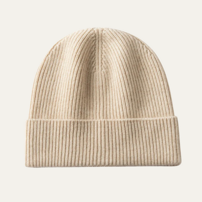 Warm Mens Cashmere Ribbed Winter Hat