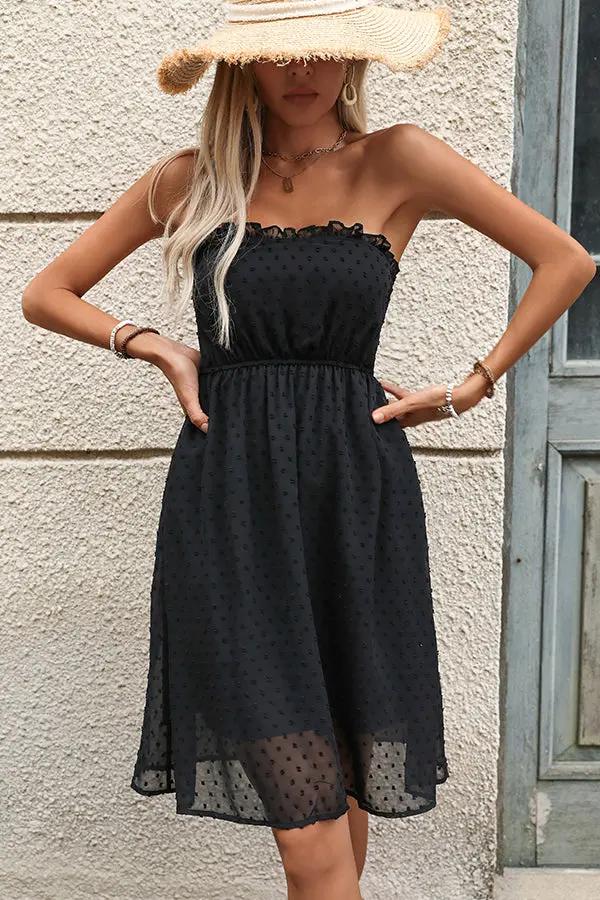Simple Lace Fit Flare Summer Dress