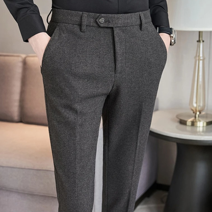 Stylish Men's Tailored Wool Formal Pants